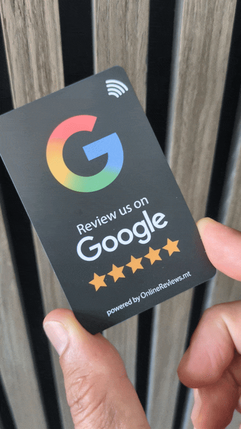 Google Review Card (NFC Tap Only)