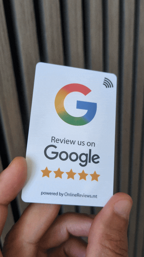 Google Review Card (NFC Tap Only)