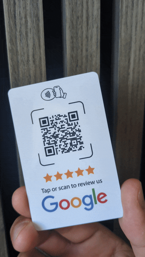 Google Review Card (NFC Tap & QR Scan)