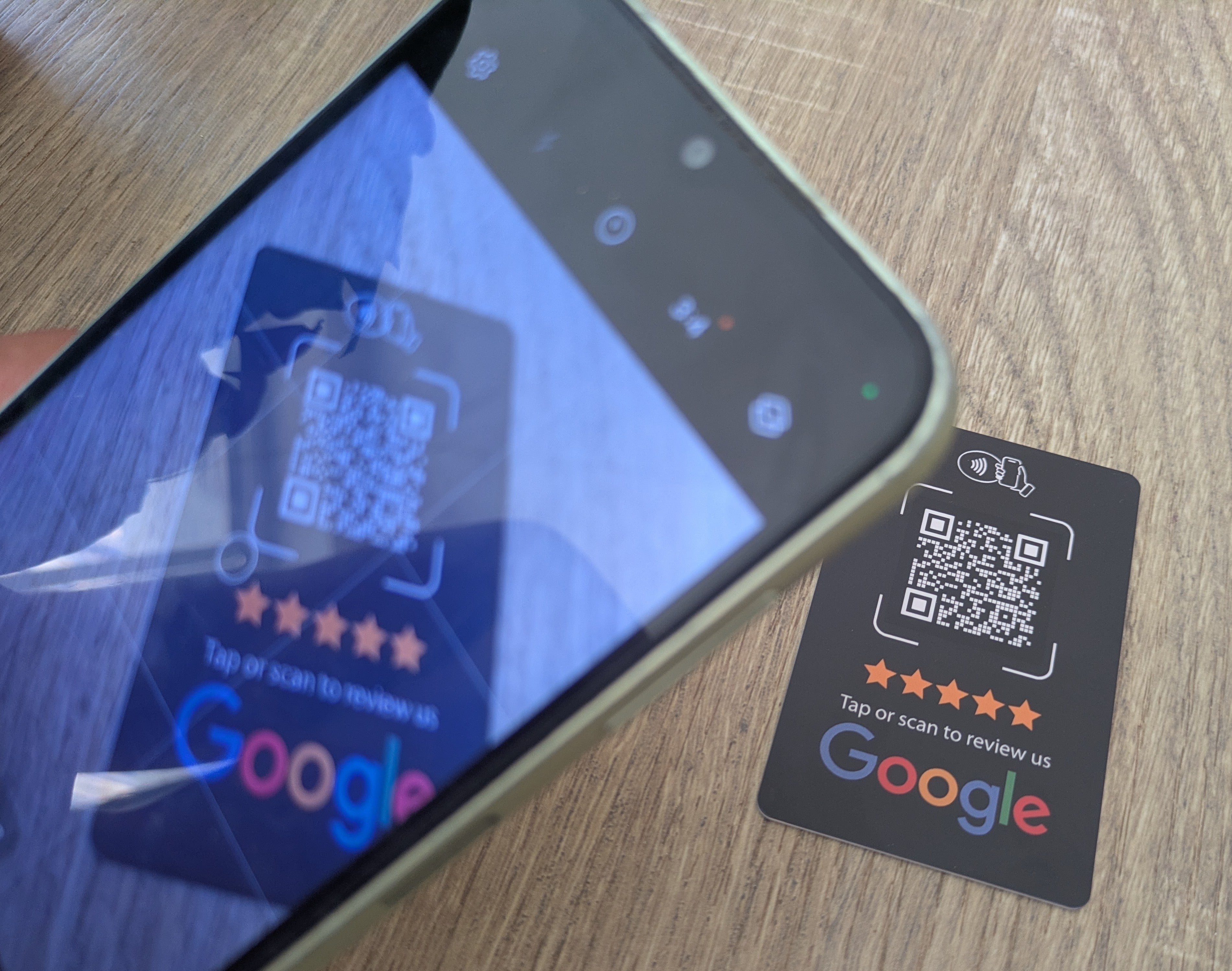 Google Review Card (NFC Tap & QR Scan) - Pack of 3 cards – OnlineReviews.mt