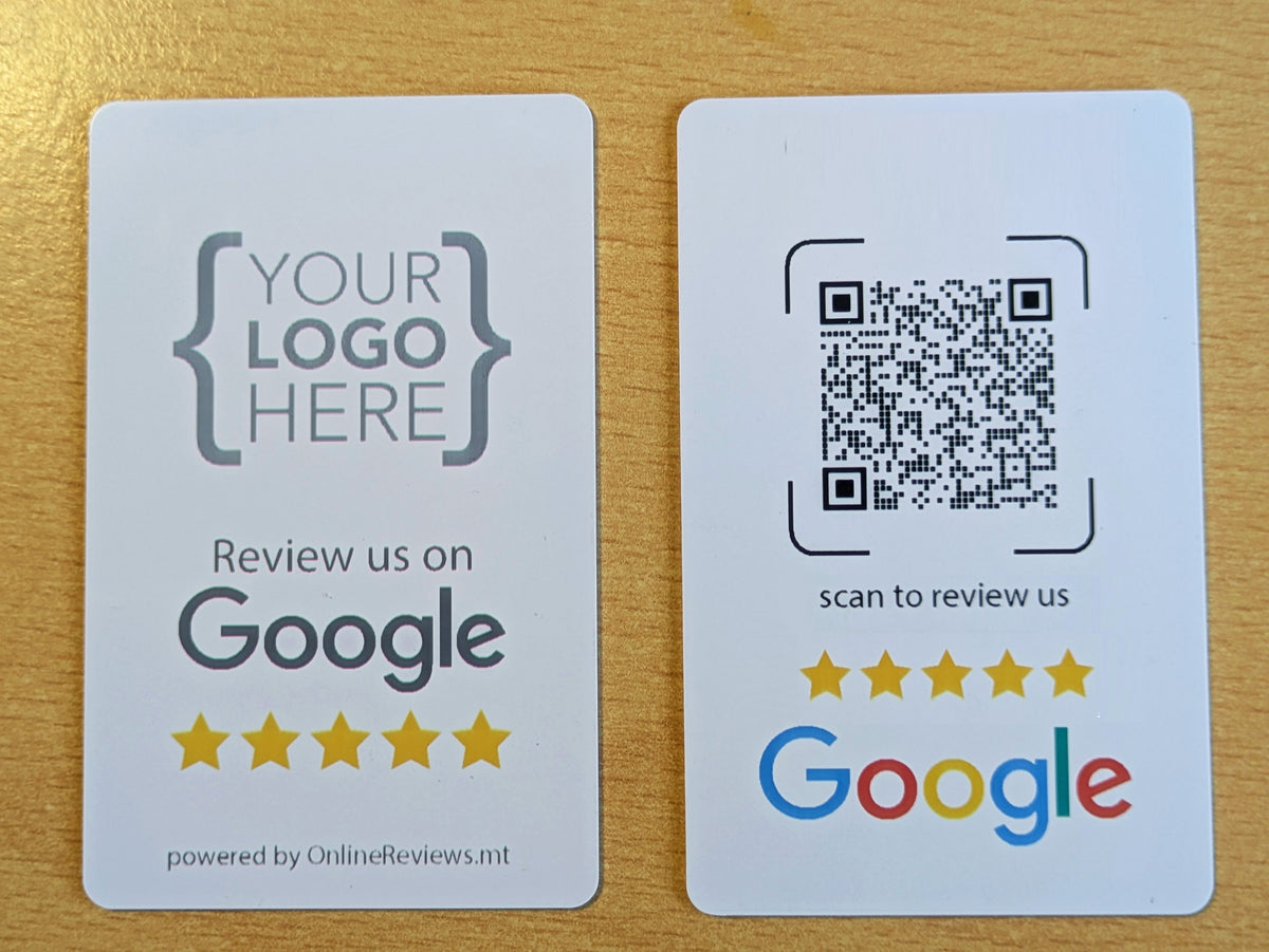 Custom Review Cards (QR Code only) - Pack of 3 cards